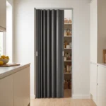 Puerta plegable de apertura ambos lados - Gris