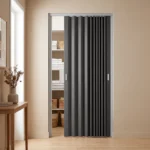 Puerta plegable de apertura ambos lados - Gris