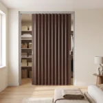 Puerta plegable de apertura ambos lados - Chocolate